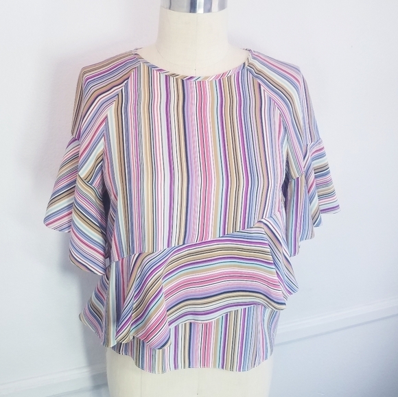 Cinq a Sept | Multicolor stripe‎ Blouse, size M - Picture 1 of 9
